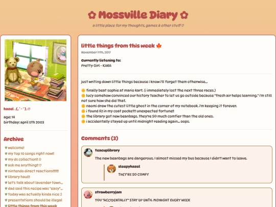 blogs/weekthings screenshot