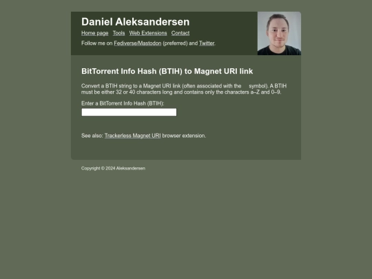 tools/btih-to-magnet screenshot