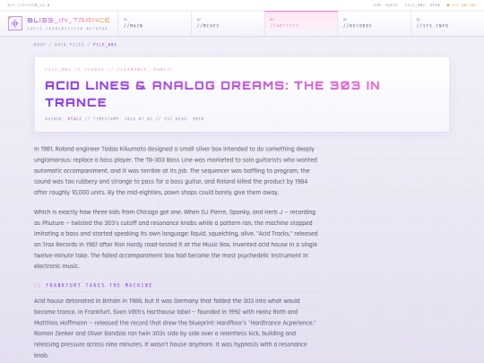 article-the-303-in-trance screenshot
