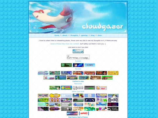 links screenshot