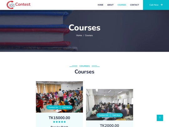 courses screenshot