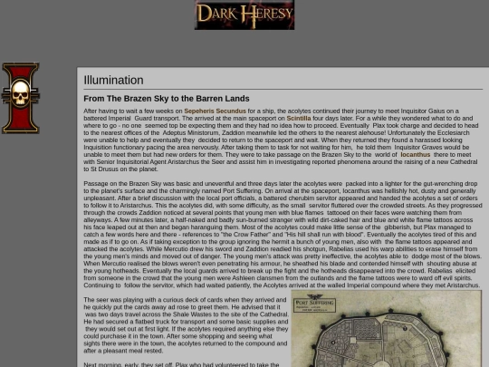 Dark Heresy/Illumination screenshot