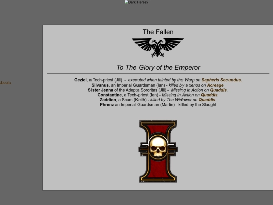 Dark Heresy/The Fallen screenshot