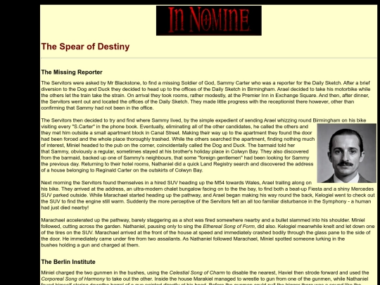 In Nomine/Spearofdestiny screenshot