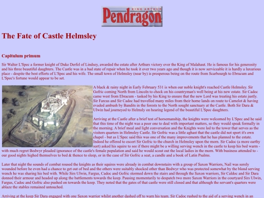 Pendragon/CastleHelmsley screenshot
