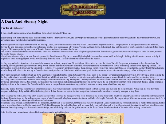 Retired Adventurers/Stormy Night screenshot