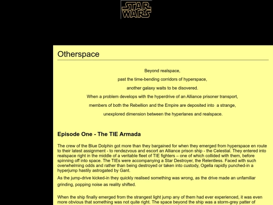 Star Wars/Otherspace screenshot
