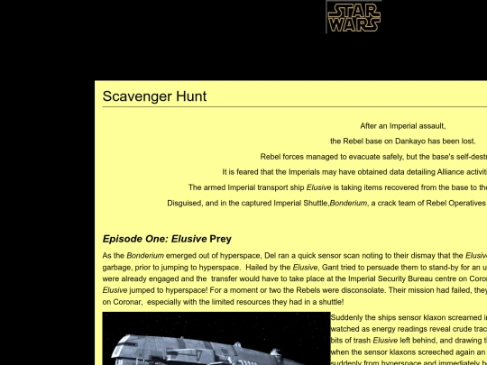 Star Wars/Scavenger_hunt screenshot