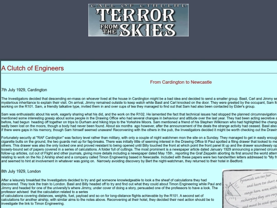 Terror From The Skies/Cardington screenshot