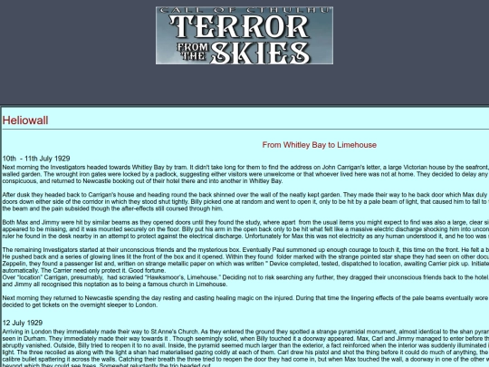 Terror From The Skies/Heliowall screenshot