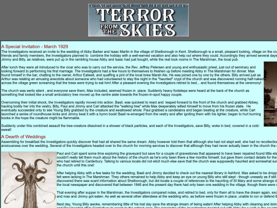 Terror From The Skies/Wedding screenshot