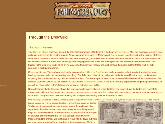 WarhammerFRP/throughthedrakwald screenshot