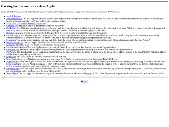 hs4/internet/java screenshot