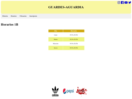 HTML/Horarios screenshot