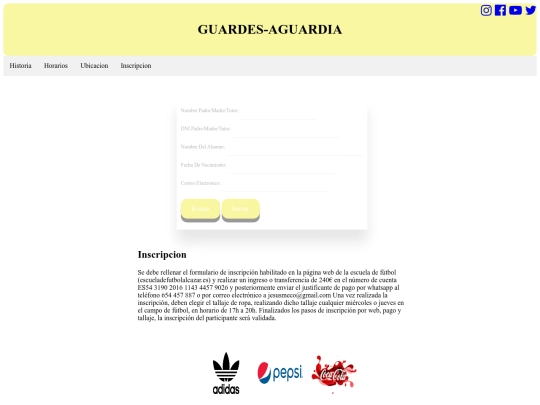HTML/Inscripcion screenshot