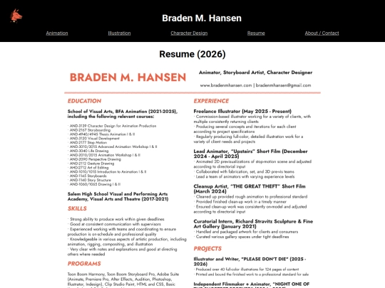 resume screenshot