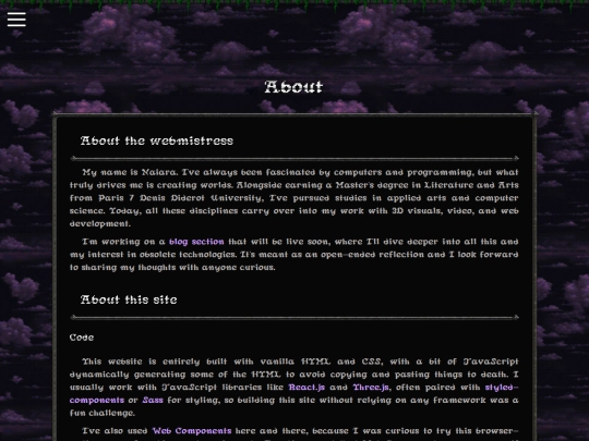pages/about screenshot