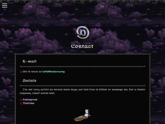 pages/contact screenshot