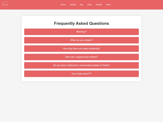 FAQ screenshot