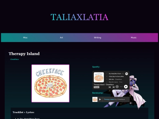 music/vinyls/therapy-island screenshot