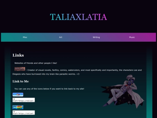 personal/links screenshot