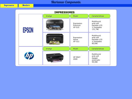 menu screenshot