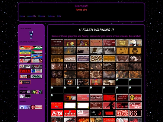 stampspage screenshot
