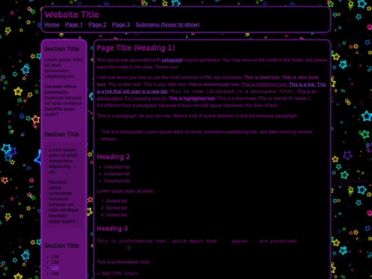 test screenshot