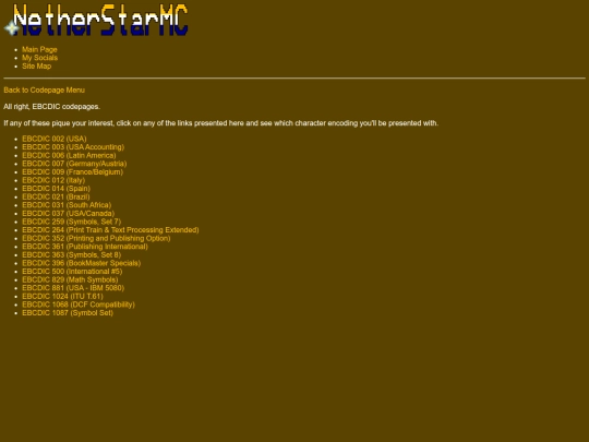 charebcdic screenshot