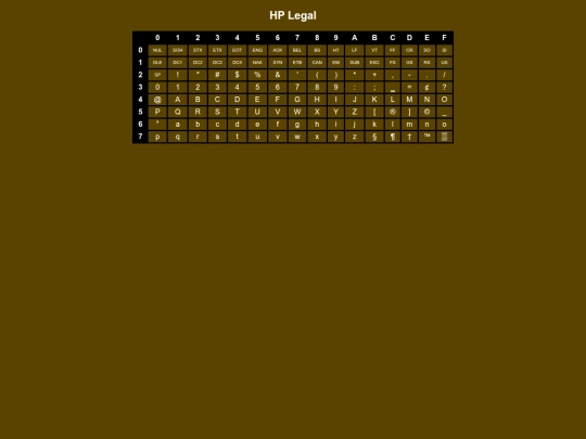 codepages/hplegal screenshot