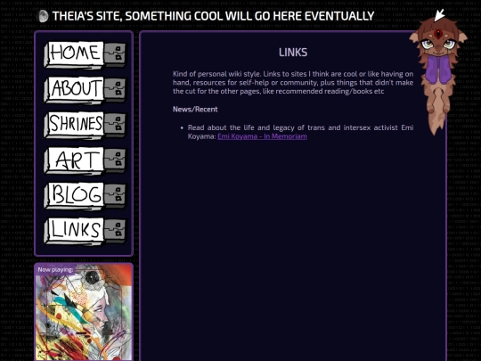 links screenshot