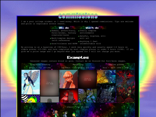 commissions screenshot