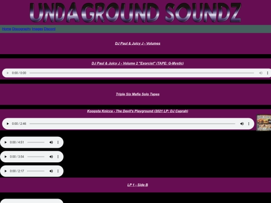 discography screenshot