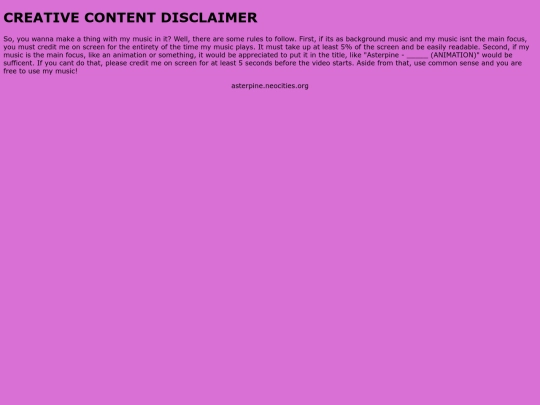 creativedisclaimer screenshot