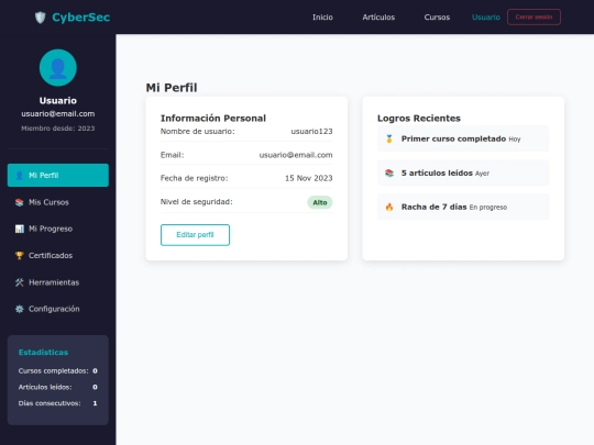dashboard screenshot