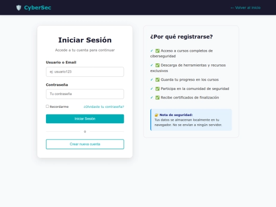 login screenshot