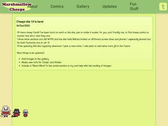updates screenshot
