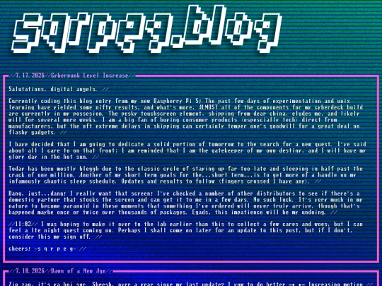 blog screenshot