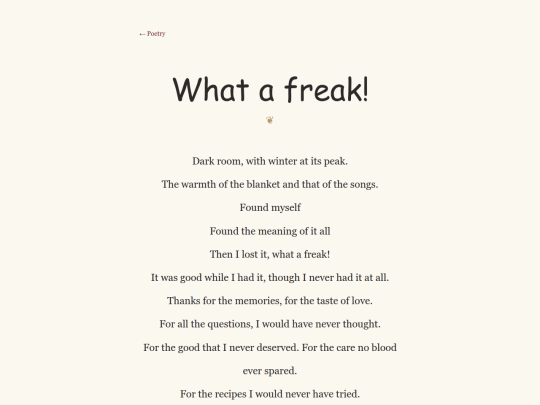 poems/whatafreak screenshot