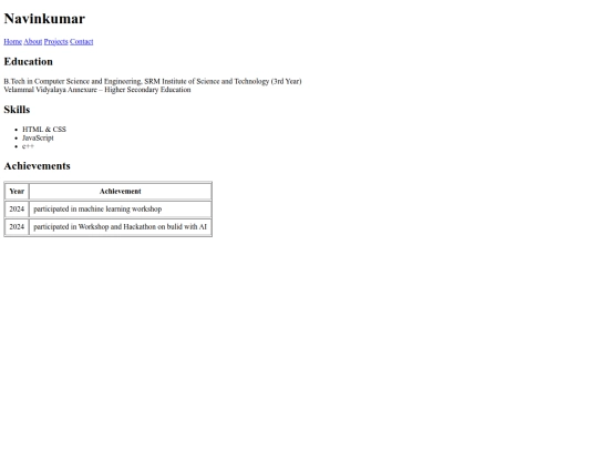 Portfolio/about screenshot