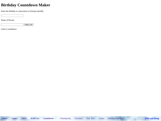 countdowns/birthdaymaker screenshot