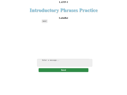 latin/I/practice/intro screenshot