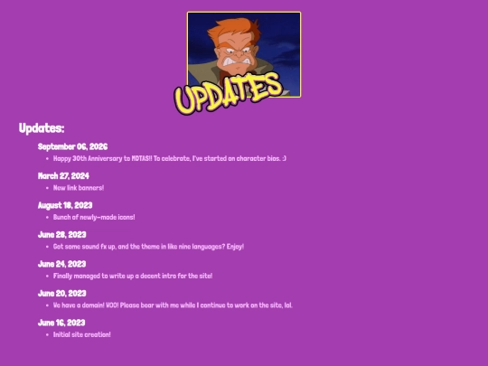 updates screenshot
