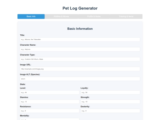 LogGenerator screenshot