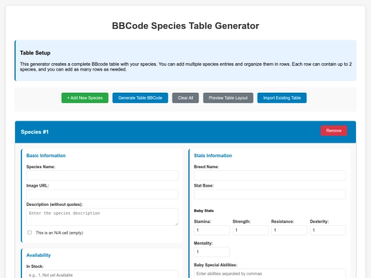 ShopTableGenerator screenshot