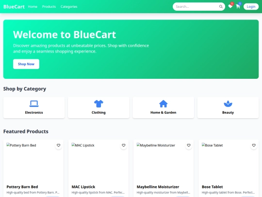 bluecart/ecomm screenshot