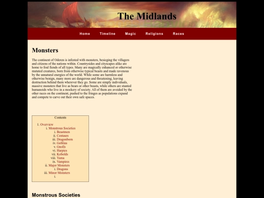 races/monsters/monsters screenshot