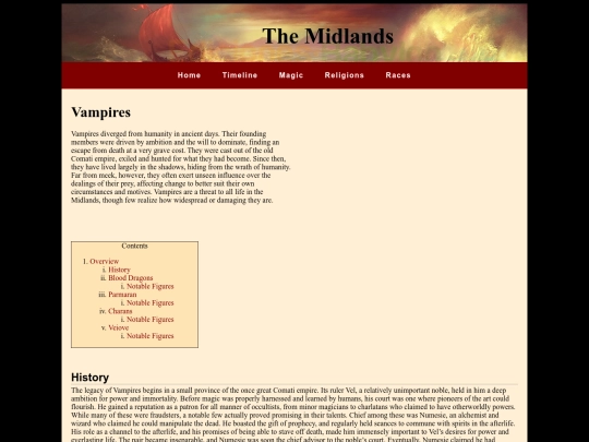 races/monsters/vampires screenshot