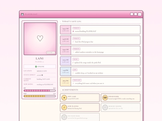 not_lani/player screenshot