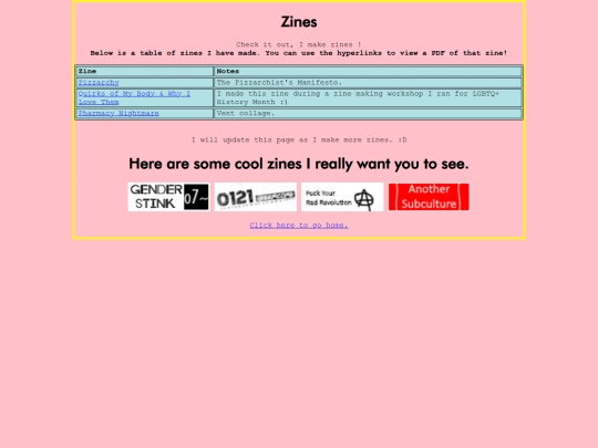 zines screenshot